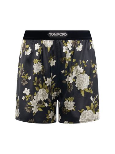 Short En Satin De Soie Stretch Imprimé Floral - TOM FORD - Modalova