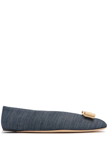 Ballerines En Denim Vanna 10 Mm - FERRAGAMO - Modalova