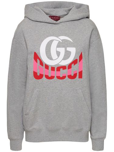 Sweat-shirt En Jersey De Coton À Capuche - GUCCI - Modalova