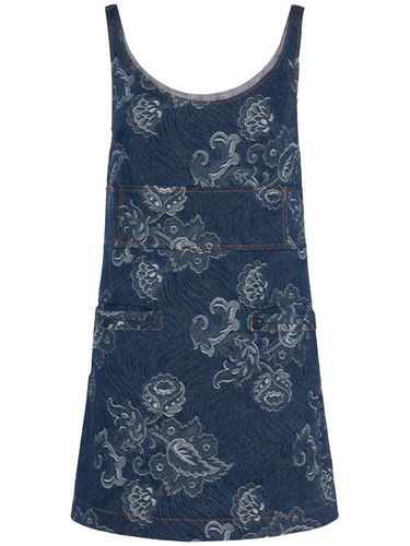 Robe Courte En Denim Imprimé - ETRO - Modalova