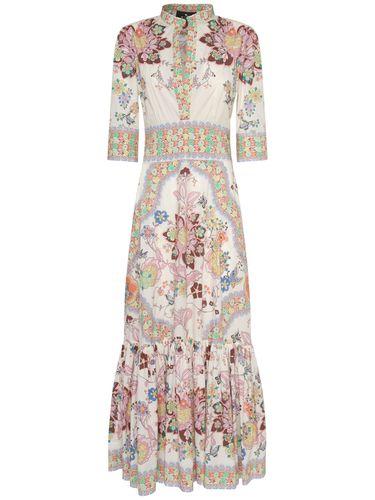 Robe Midi En Coton Mélangé Imprimé - ETRO - Modalova