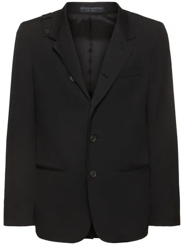 Blazer En Gabardine De Laine À Boutonnage Simple - YOHJI YAMAMOTO - Modalova