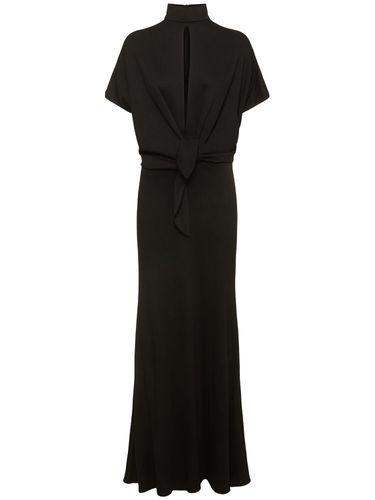 Robe Longue En Jersey Drapé - ROBERTO CAVALLI - Modalova