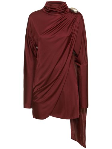 Robe Courte En Jersey De Viscose Brillante - GIUSEPPE DI MORABITO - Modalova