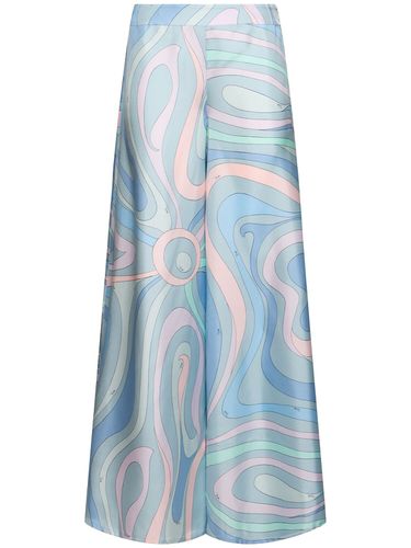 Pantalon Ample En Sergé De Soie Imprimée - PUCCI - Modalova