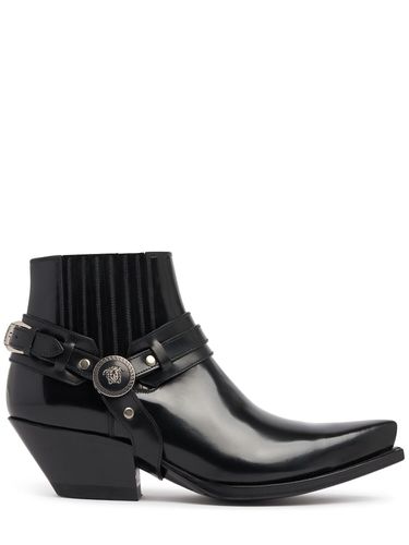 Bottines Western En Cuir 50 Mm - VERSACE - Modalova