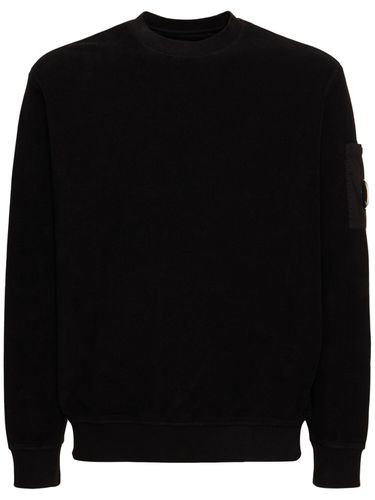 Brushed Emerized Crewneck Sweatshirt - C.P. COMPANY - Modalova