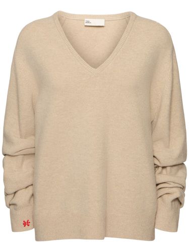 Pull-over En Laine Mélangée À Col En V - TORY BURCH - Modalova