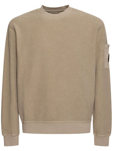 Brushed Emerized Crewneck Sweatshirt - C.P. COMPANY - Modalova