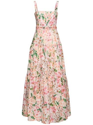 Robe Longue En Lin Imprimé Floral Lima - AGUA BY AGUA BENDITA - Modalova