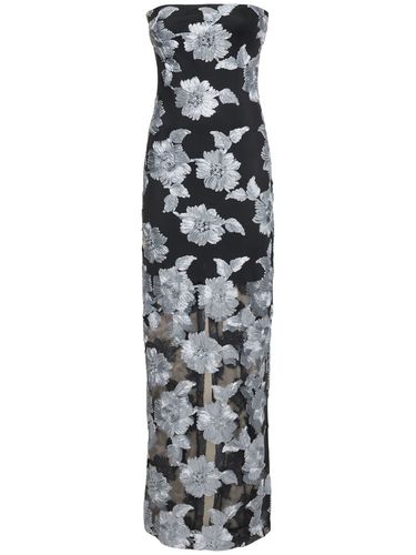 Flower Print Mesh Long Dress - ROTATE - Modalova