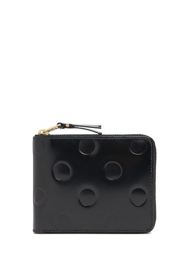 Portefeuille Zippé En Cuir Embossé Pois - COMME DES GARÇONS WALLET - Modalova