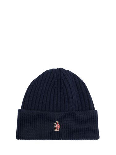 Ribbed Knit Virgin Wool Beanie - MONCLER GRENOBLE - Modalova