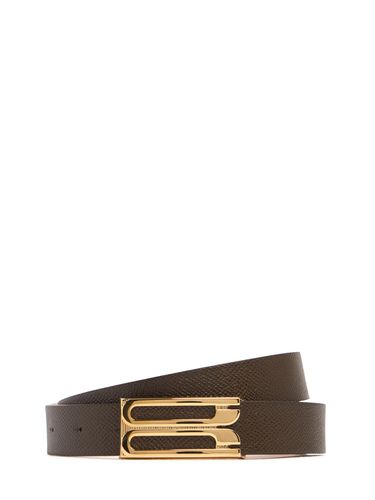 Ceinture En Cuir Grainé Regular Bbuckle - VICTORIA BECKHAM - Modalova