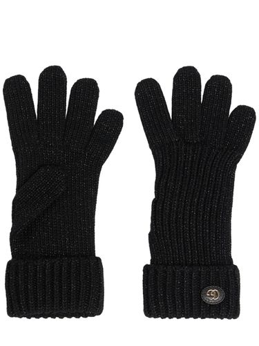 Gants En Lamé De Maille Côtelée De Laine Mélangée - GUCCI - Modalova