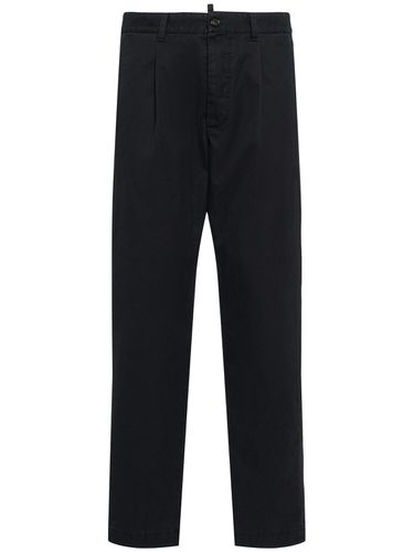 Pantalon En Coton À Un Plis - DSQUARED2 - Modalova