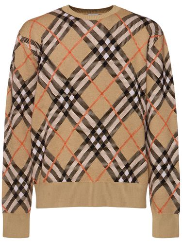 Pull-over En Laine Mélangée - BURBERRY - Modalova