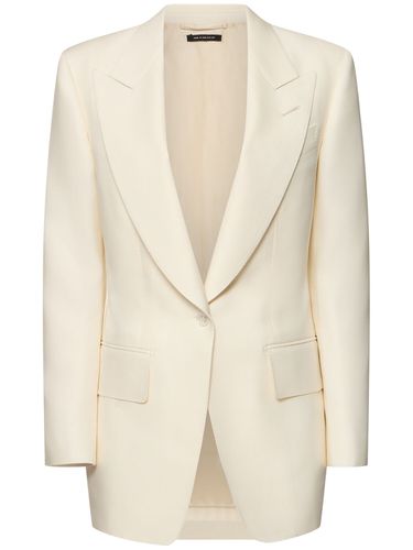 Blazer En Sergé De Soie Et Laine - TOM FORD - Modalova