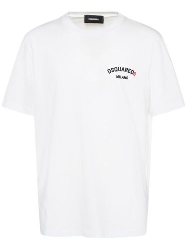 T-shirt Regular Fit En Coton - DSQUARED2 - Modalova