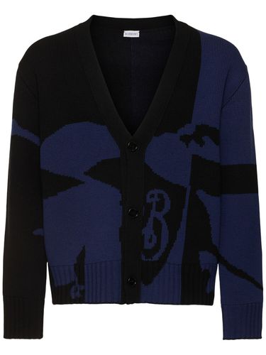 Cardigan En Laine Split Ekd - BURBERRY - Modalova