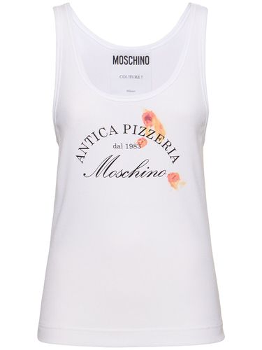 Débardeur En Jersey De Coton Imprimé Logo - MOSCHINO - Modalova