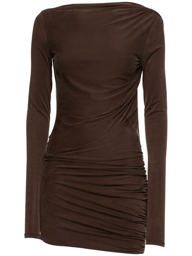 Robe Courte En Jersey Imitation Daim Sophie - THE ANDAMANE - Modalova