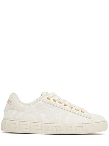 Sneakers En Jacquard Barocco - VERSACE - Modalova