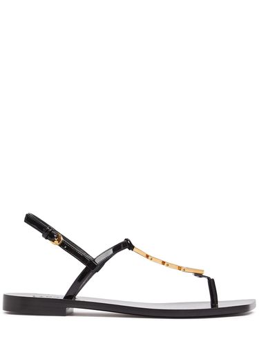 Sandales Tongs En Cuir À Chaîne En V 10 Mm - VERSACE - Modalova