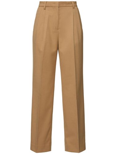 Pantalon Semi-large En Laine Mélangée - DUNST - Modalova