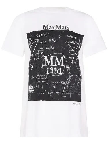 T-shirt En Jersey Imprimé Colibri - MAX MARA - Modalova