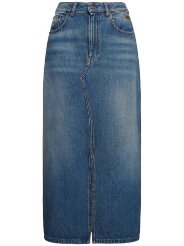 Jupe Midi En Denim - MSGM - Modalova