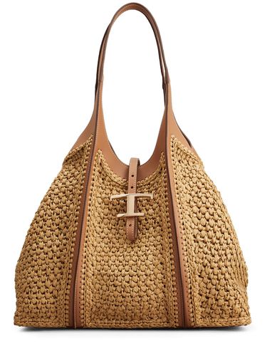 Sac Cabas Moyen En Crochet De Raphia - TOD'S - Modalova