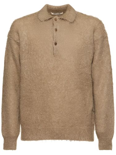 Polo En Maille De Mohair Mélangé Brossé - AURALEE - Modalova