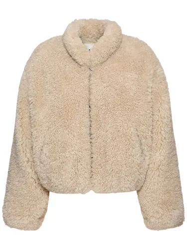 Manteau Court En Teddy Shearling Anasta - MARANT ETOILE - Modalova