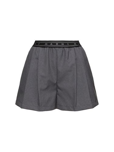 Short En Laine Avec Bande À Logo - MARNI - Modalova