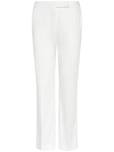 Pantalon Droit En Satin De Coton Mélangé Okra - MAX MARA - Modalova