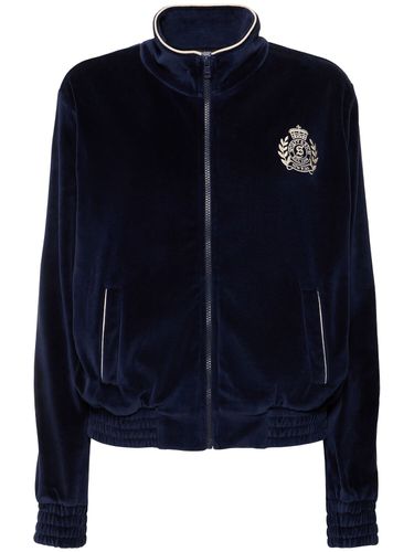 Veste De Survêtement En Velours Ny Crest - SPORTY & RICH - Modalova