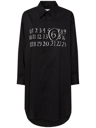 Robe Courte En Popeline De Coton À Logo - MM6 MAISON MARGIELA - Modalova