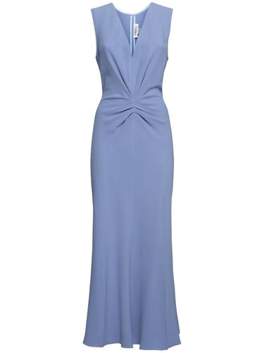 Robe Midi En Cady Fluide Froncé - VICTORIA BECKHAM - Modalova