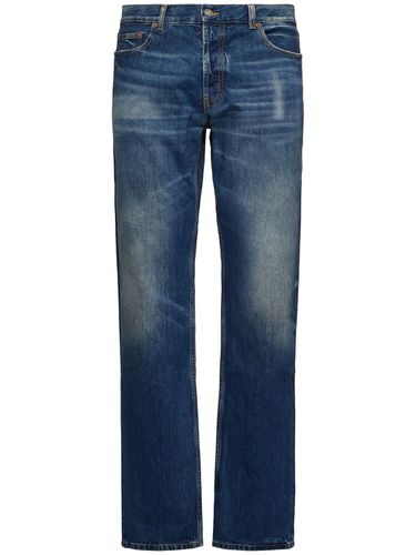 Jean Droit Relaxed En Denim De Coton - SAINT LAURENT - Modalova