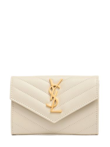 Portefeuille Style Enveloppe En Cuir Monogramme - SAINT LAURENT - Modalova