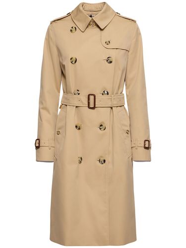 Trench-coat Long En Toile Kensington - BURBERRY - Modalova