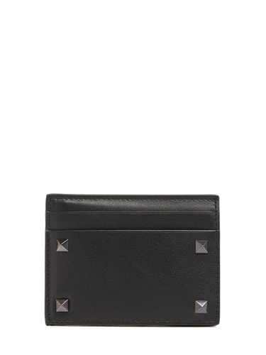 Porte-cartes En Cuir Rockstud - VALENTINO GARAVANI - Modalova