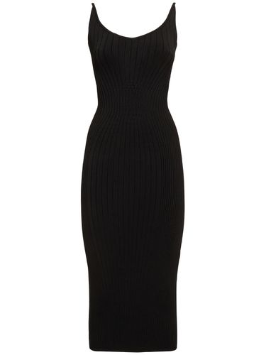 Robe Midi En Maille Nervurée - MUGLER - Modalova