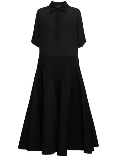 Robe Mi-longue En Georgette De Soie - VALENTINO - Modalova