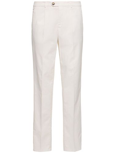 Pantalon En Gabardine De Coton Stretch - BRUNELLO CUCINELLI - Modalova