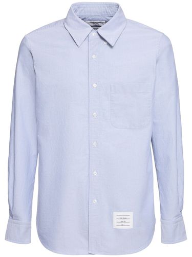 Chemise Droite En Coton Oxford - THOM BROWNE - Modalova