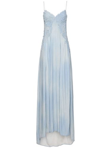 Robe Longue En Satin Brodé - ERMANNO SCERVINO - Modalova