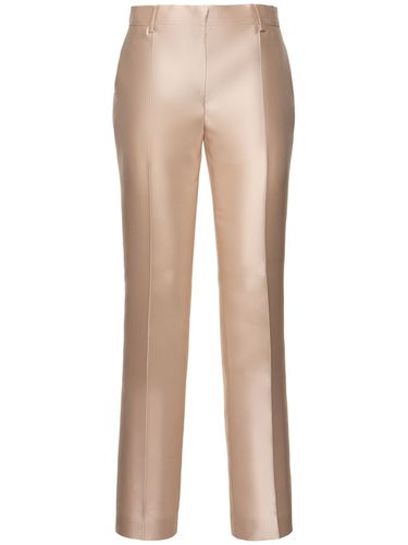 Pantalon Slim En Soie Mikado - ALBERTA FERRETTI - Modalova