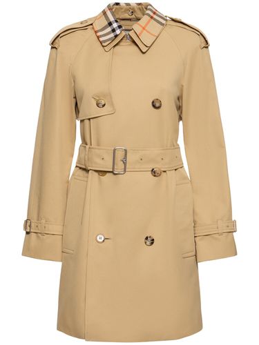 Trench-coat Long En Toile À Double Boutonnage - BURBERRY - Modalova